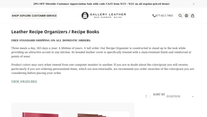 Gallery Leather - Leather Recipe Organizer