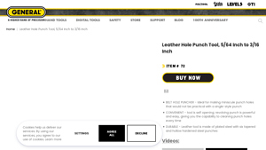 General Tools - Leather Hole Punch Tool