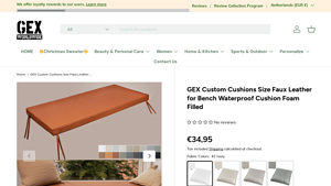 GEX - Custom Faux Leather Cushion