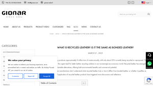 Gionar - Recycled Leather Solutions