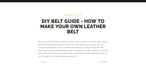 Gold Bark Leather - DIY Belt Guide