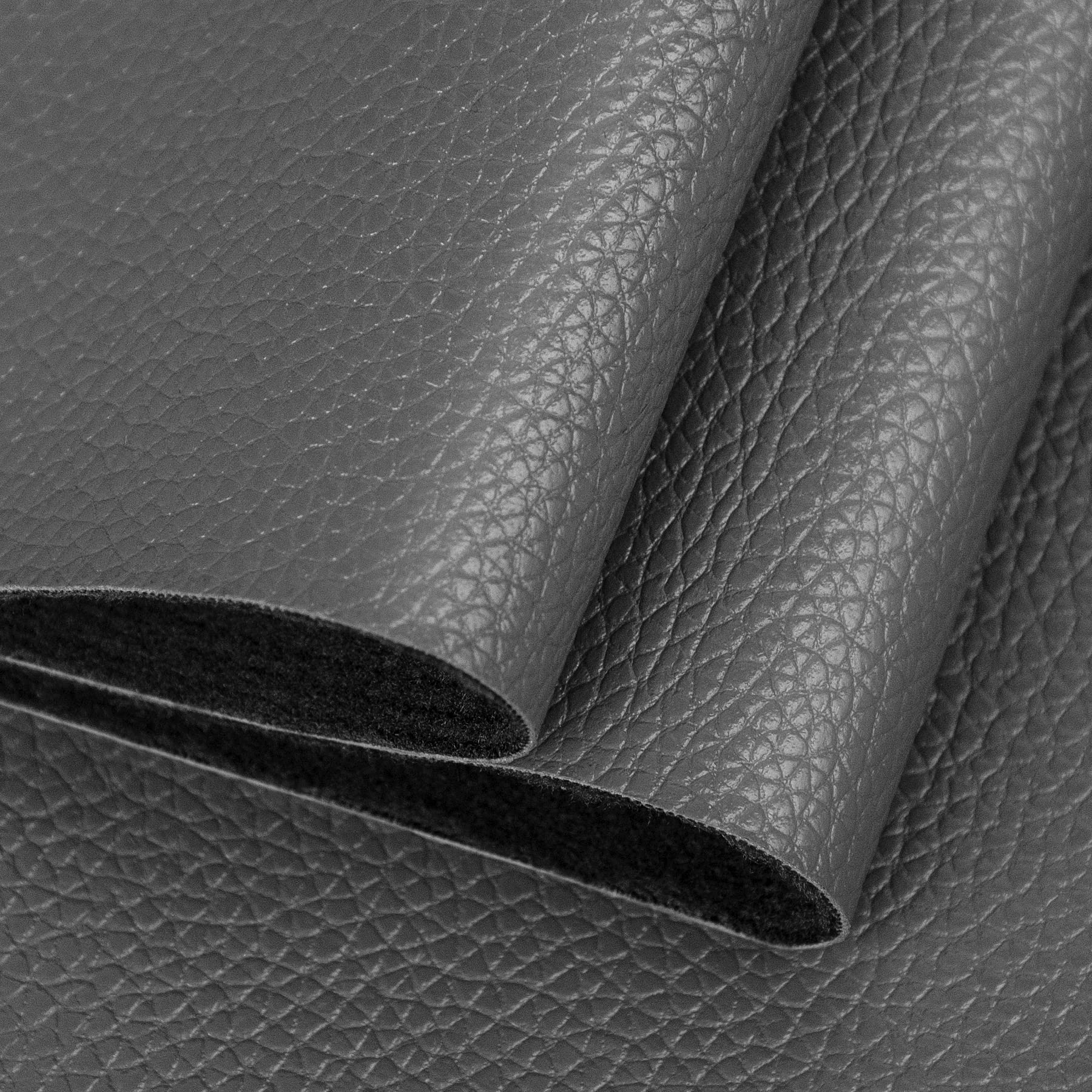 An application scenario or product detail of gray leather fabric - Image 2