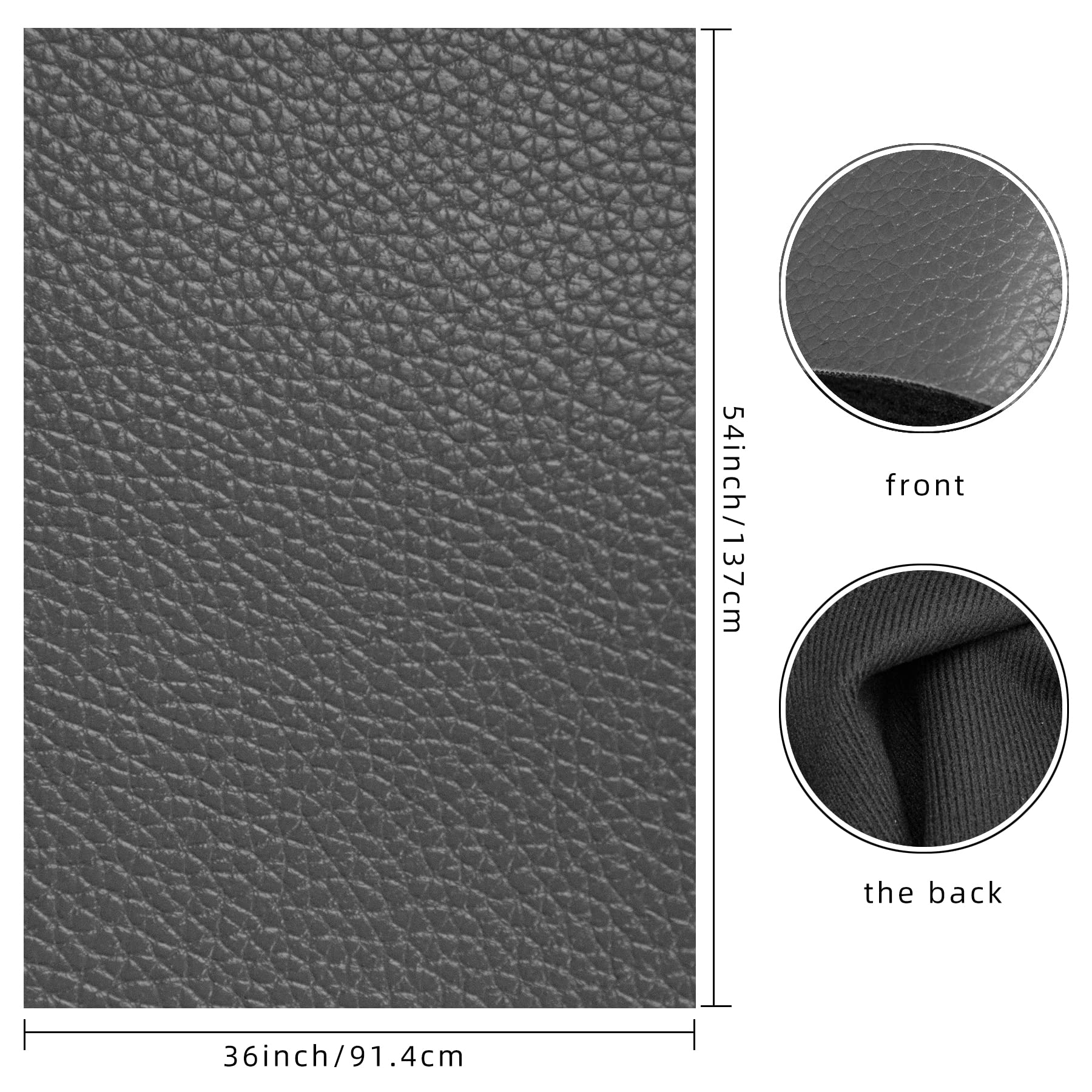 An application scenario or product detail of gray leather fabric - Image 13