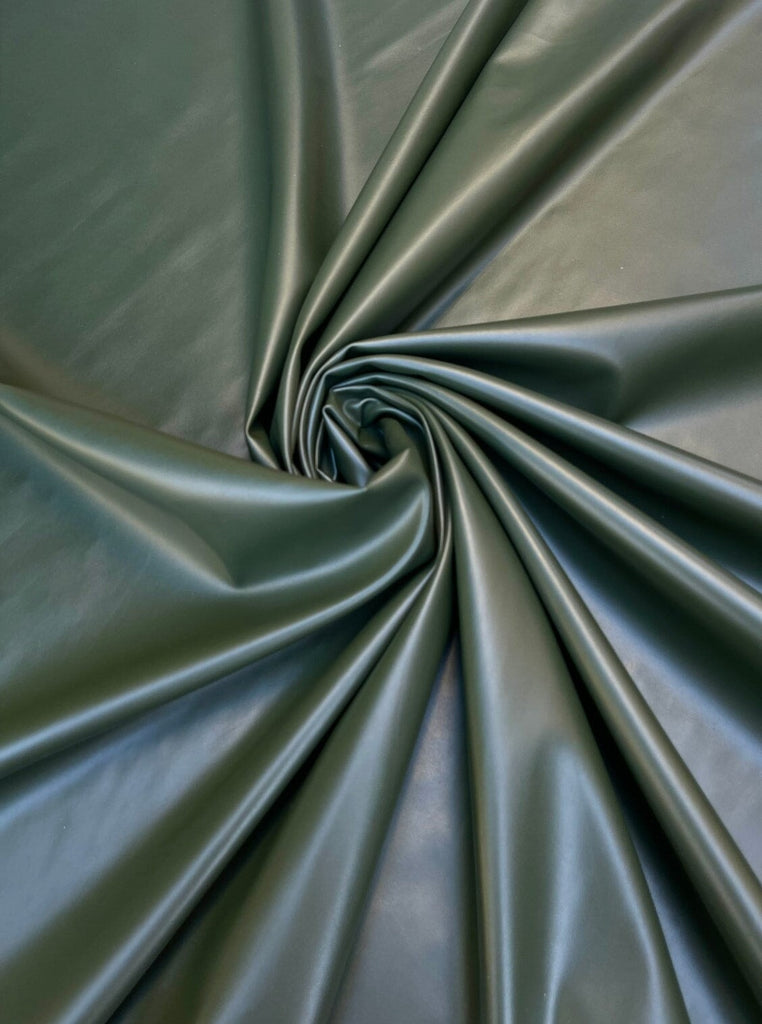 An application scenario or product detail of green leather fabric - Image 6