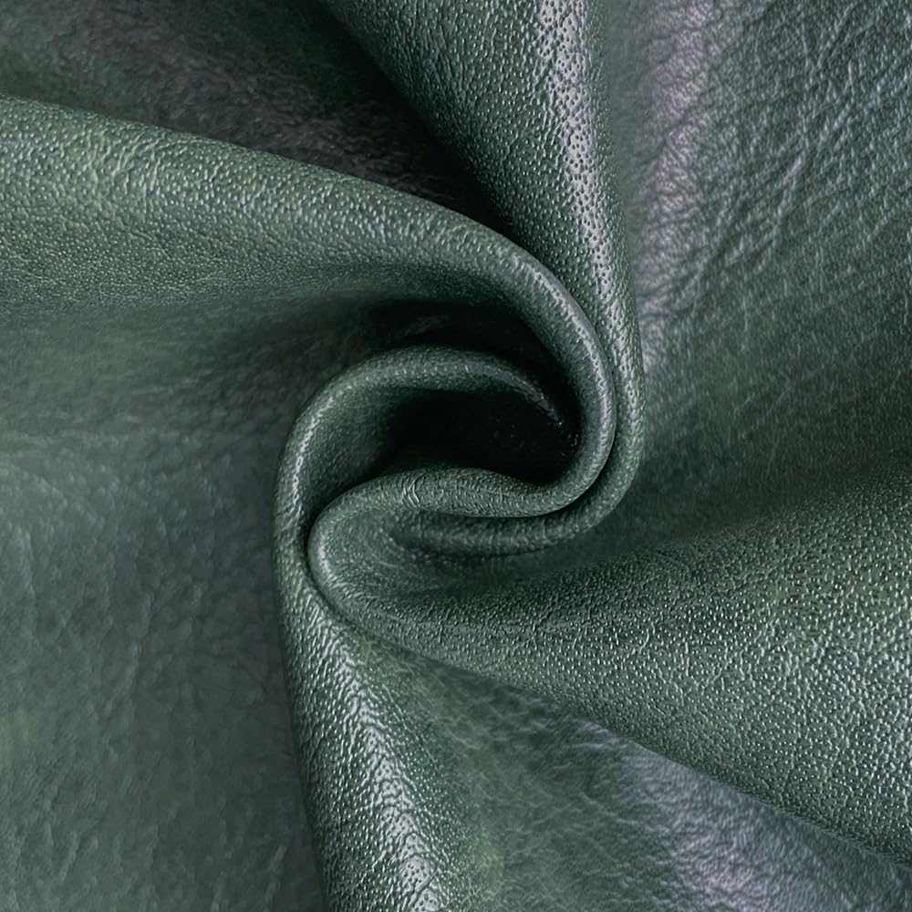 An application scenario or product detail of green leather fabric - Image 10