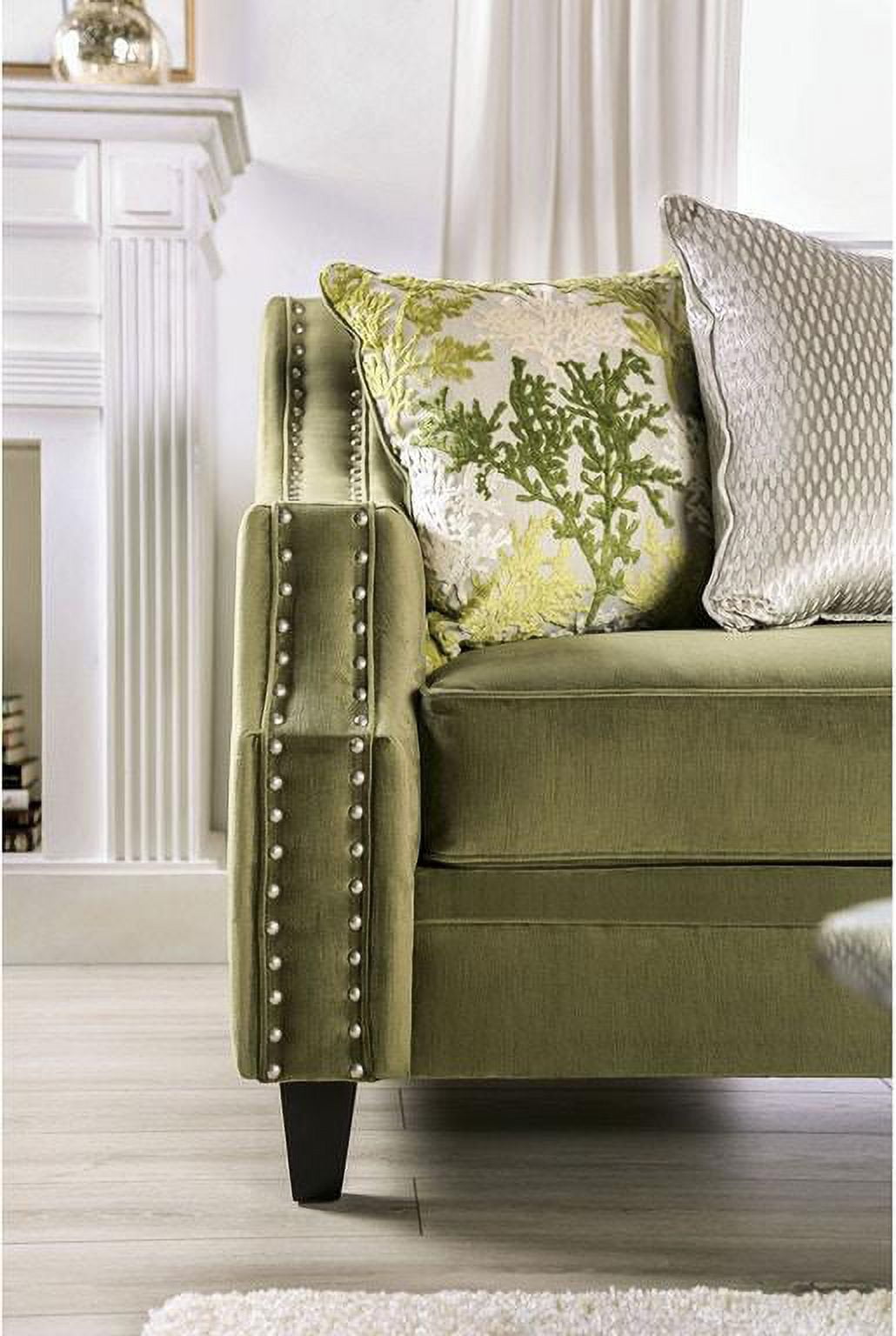 An application scenario or product detail of green microfiber sofa - Image 8
