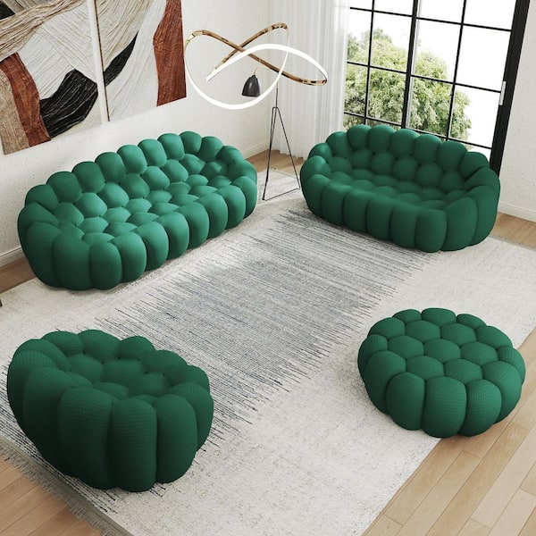 An application scenario or product detail of green microfiber sofa - Image 18