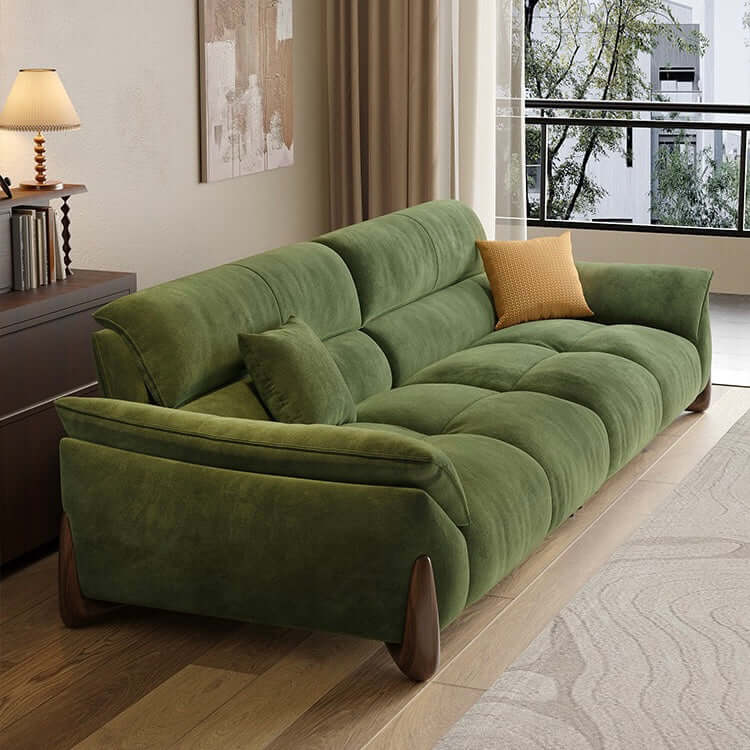 An application scenario or product detail of green microfiber sofa - Image 19