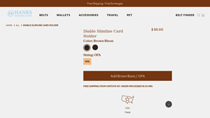 Hanks Belts - Diablo Slimline Card Holder