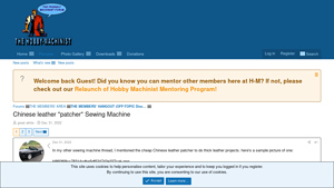 Hobby Machinist - Chinese Leather Patcher Sewing Machine