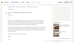 Houzz - Mixing Leather and Fabric Furniture