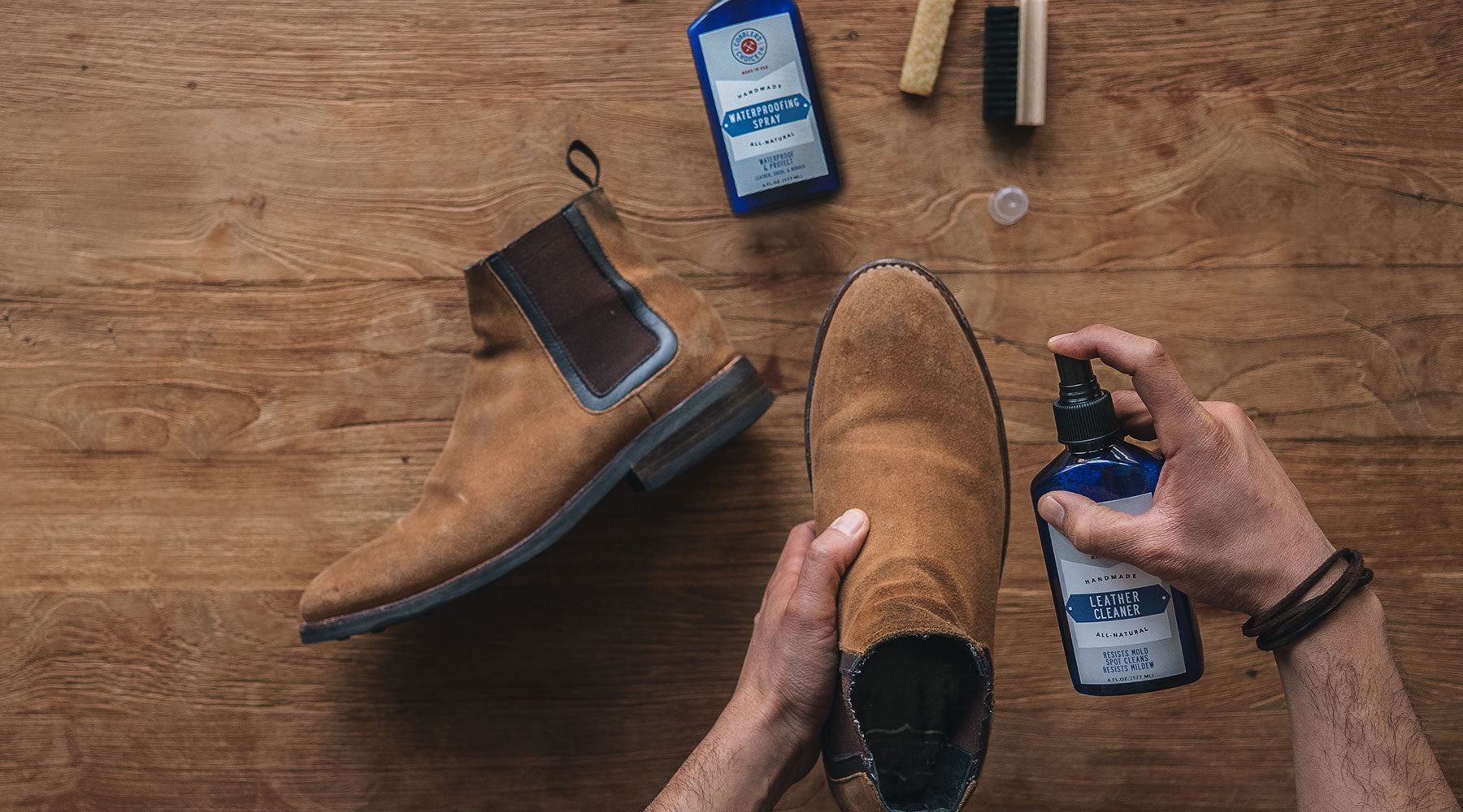 An application scenario or product detail of how to care for nubuck leather - Image 18
