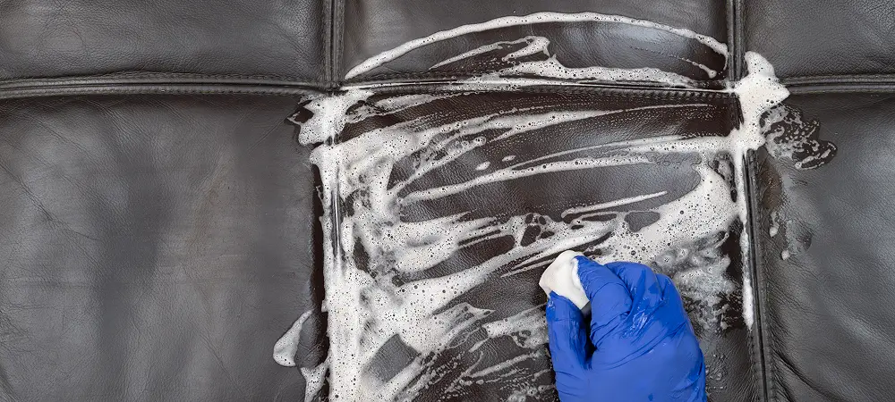 An application scenario or product detail of how to clean faux leather furniture - Image 20
