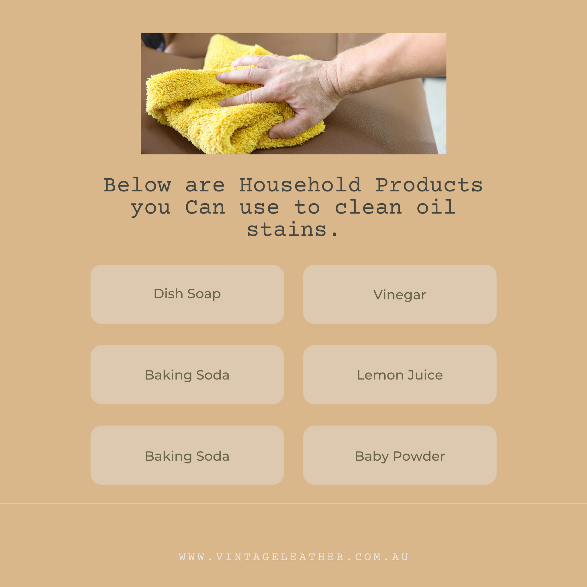 An application scenario or product detail of how to get rid of oil stains on leather - Image 9