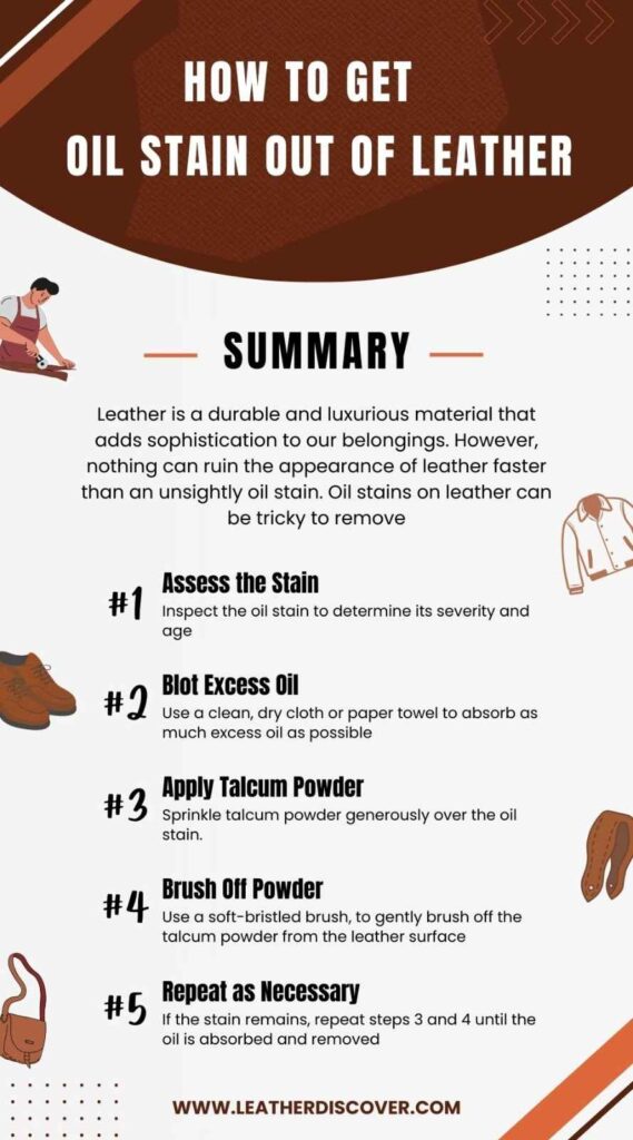 Featured image for the how to get rid of oil stains on leather guide