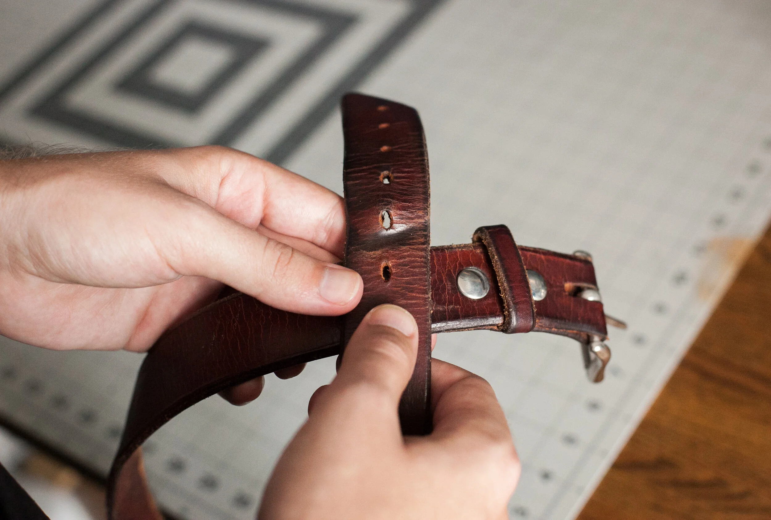 An application scenario or product detail of how to make a leather belt - Image 3