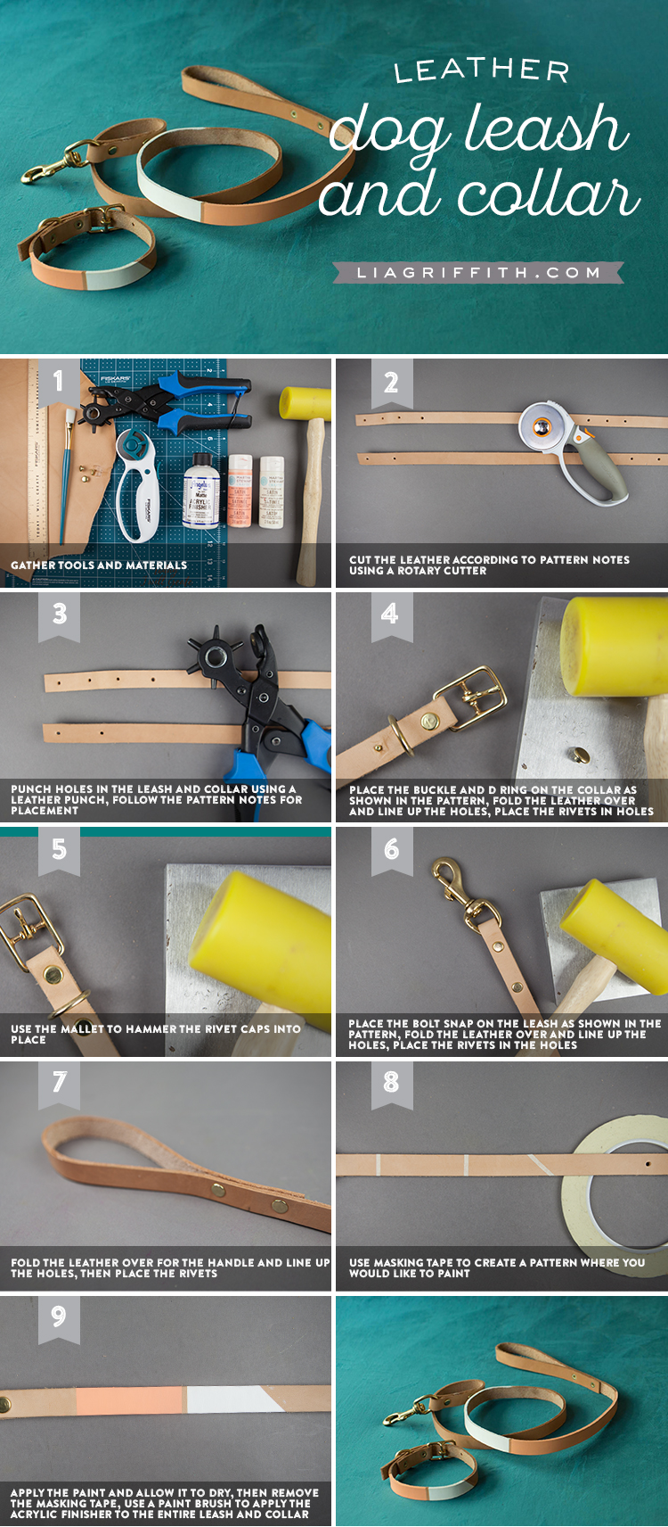 Featured image for the how to make a leather dog collar guide