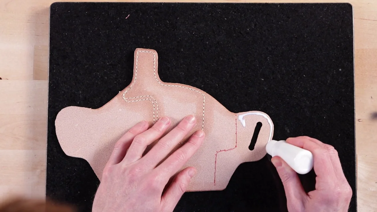 An application scenario or product detail of how to make a leather holster - Image 23