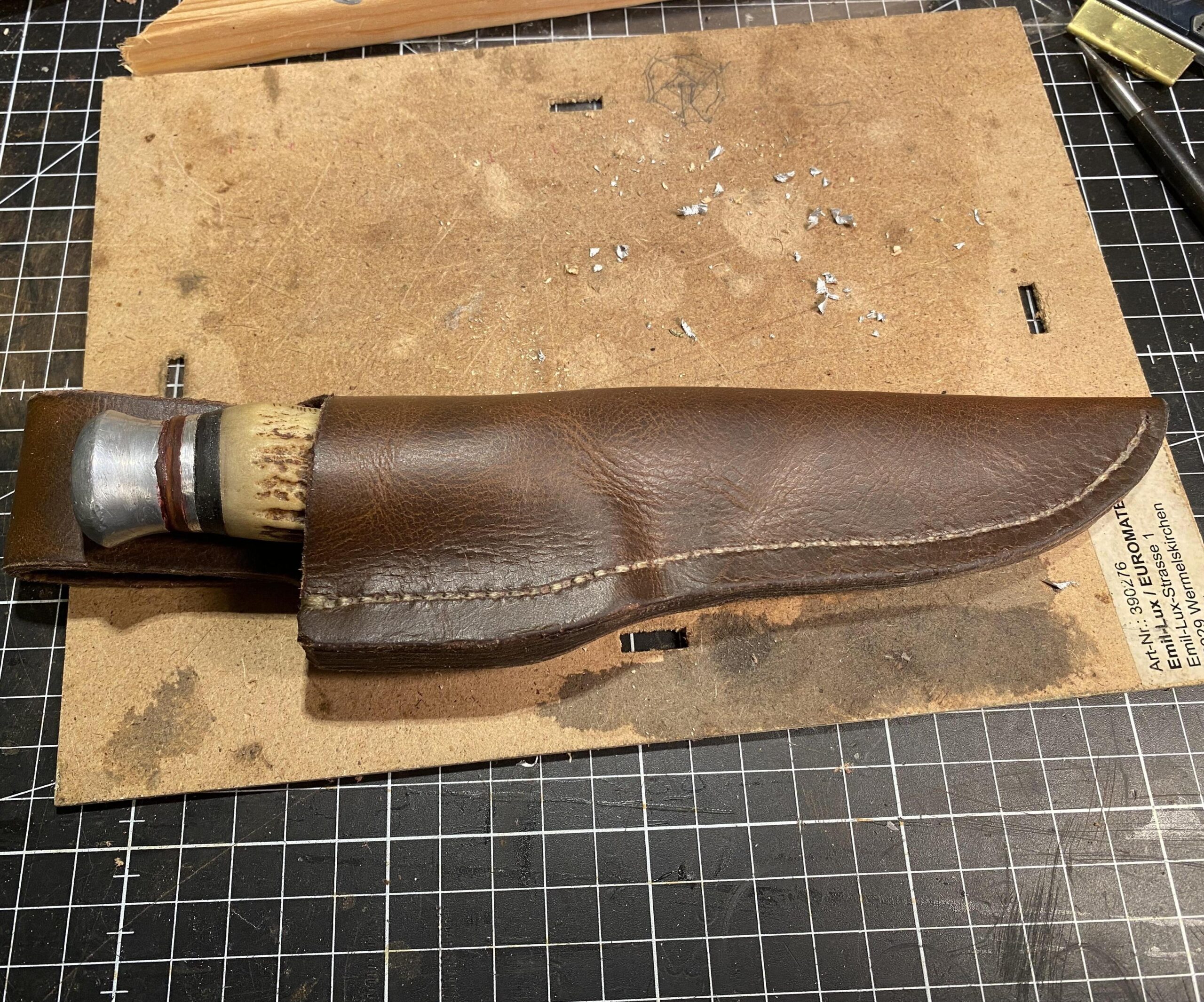 An application scenario or product detail of how to make a leather knife sheath - Image 18