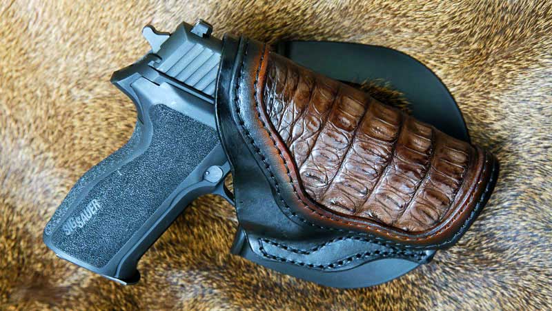 An application scenario or product detail of how to make a leather pistol holster - Image 17