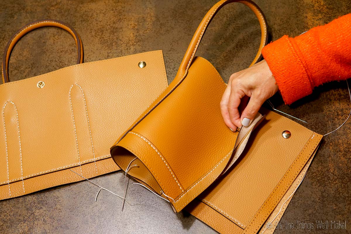 An application scenario or product detail of how to make a leather purse - Image 5