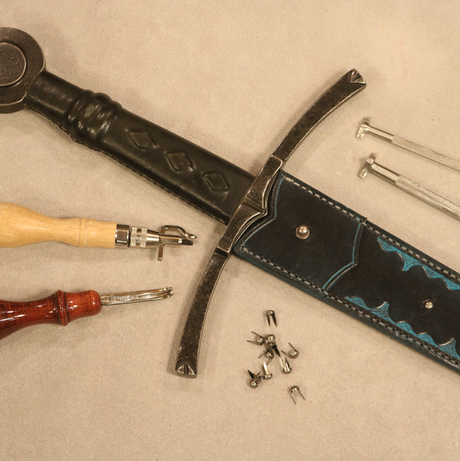 An application scenario or product detail of how to make a leather scabbard - Image 16