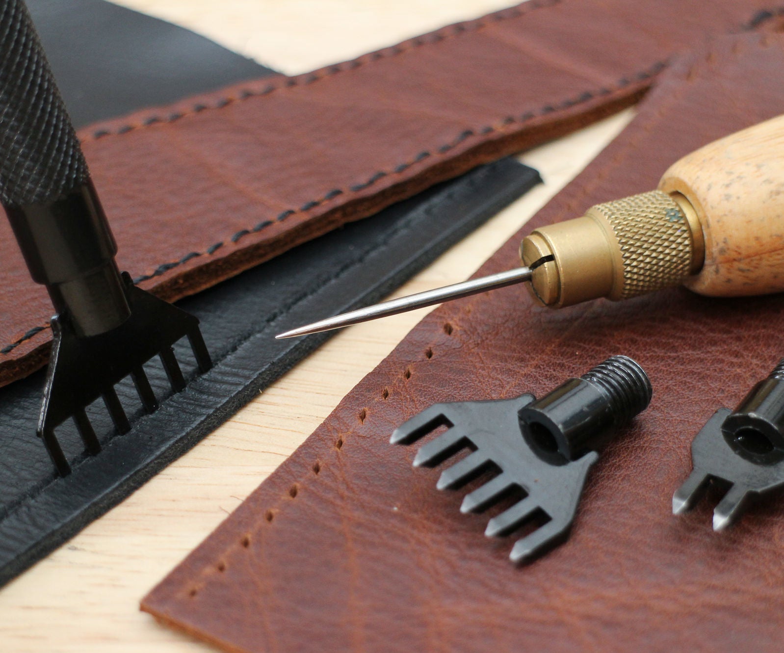 Featured image for the how to make holes in leather guide