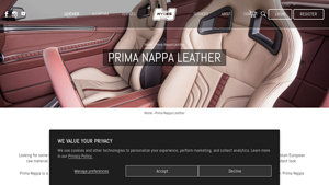 Hydes Leather - Prima Nappa Automotive Leather