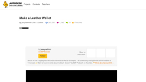 Instructables - Leather Wallet Tutorial