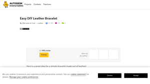Instructables - Easy DIY Leather Bracelet