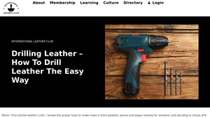 International Leather Club - Drilling Leather Tools