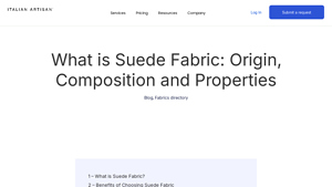 Italian Artisan - Suede Fabrics