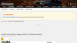 Jeep Wrangler - Leather Seat Options