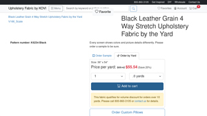 Kovi Fabrics - K6234 Black 4-Way Stretch Vinyl