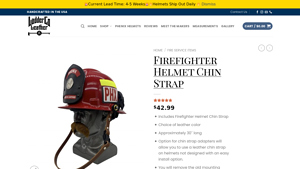 Ladder Co Leather - Firefighter Helmet Chin Strap