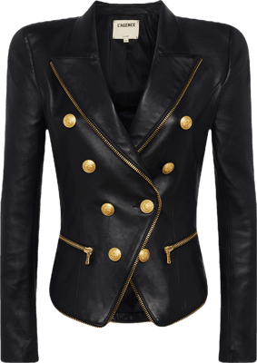 An application scenario or product detail of l'agence leather blazer - Image 6
