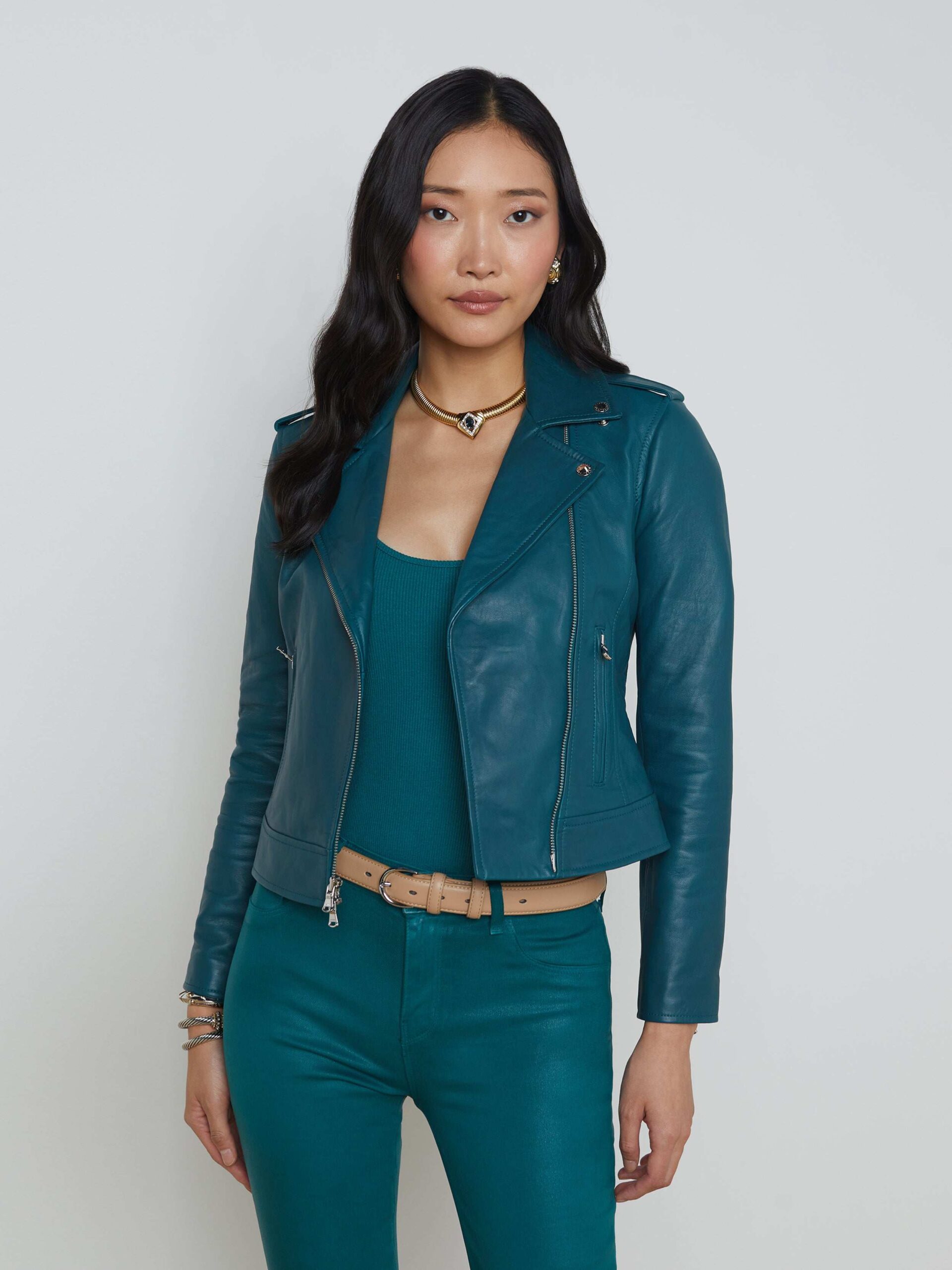 An application scenario or product detail of l'agence leather jacket - Image 3