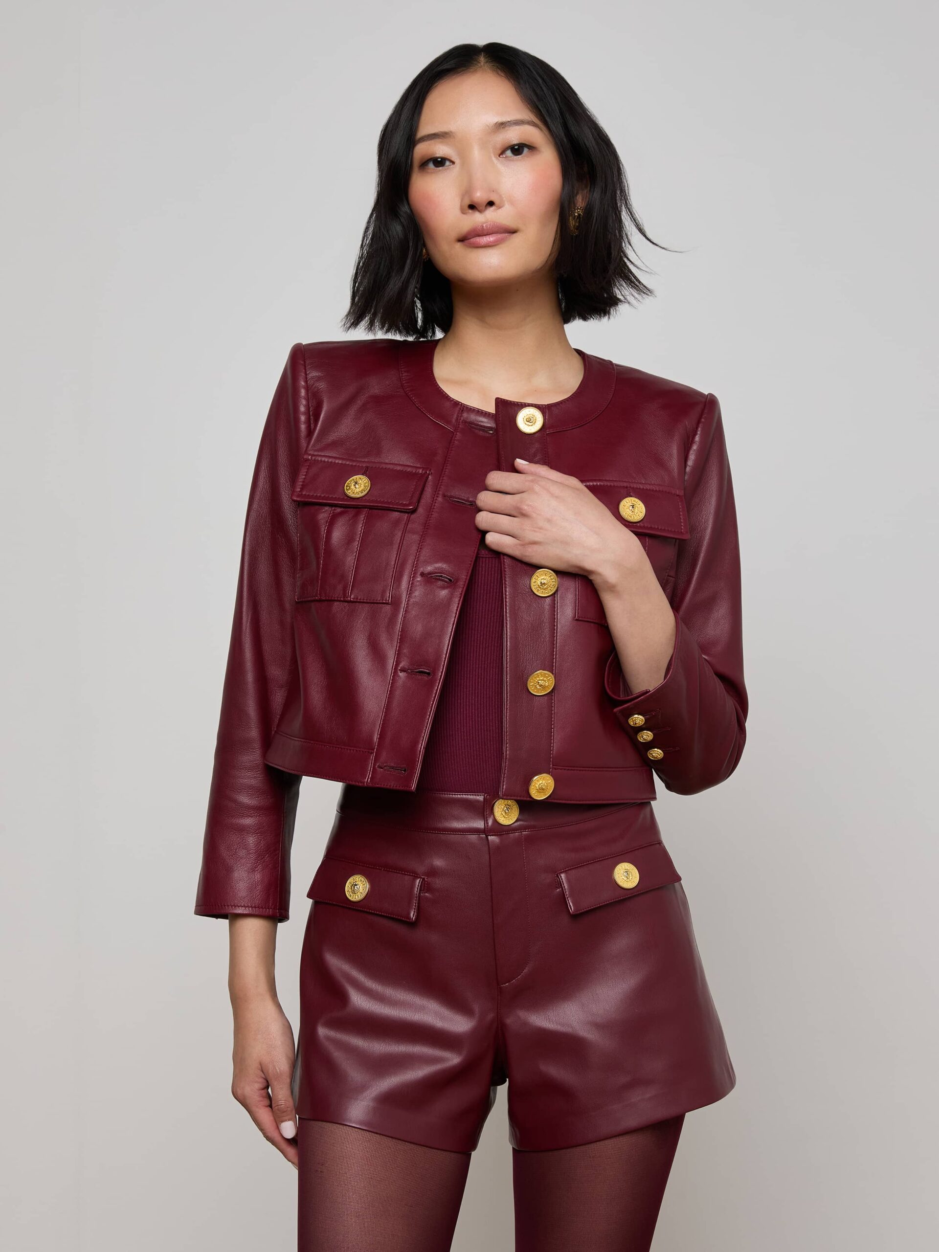 An application scenario or product detail of l'agence leather jacket - Image 11