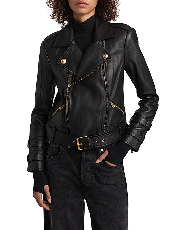 An application scenario or product detail of l'agence leather jacket - Image 14