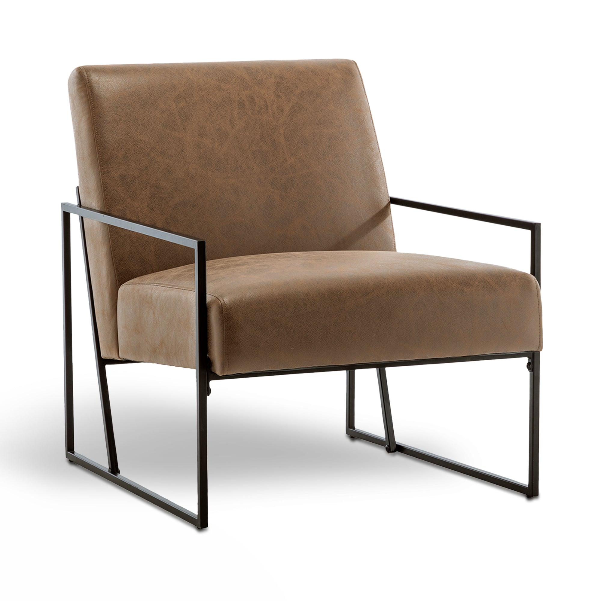 An application scenario or product detail of leather and fabric armchair - Image 13