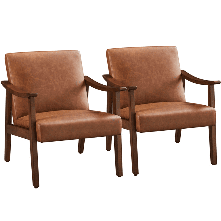 An application scenario or product detail of leather and fabric armchair - Image 16
