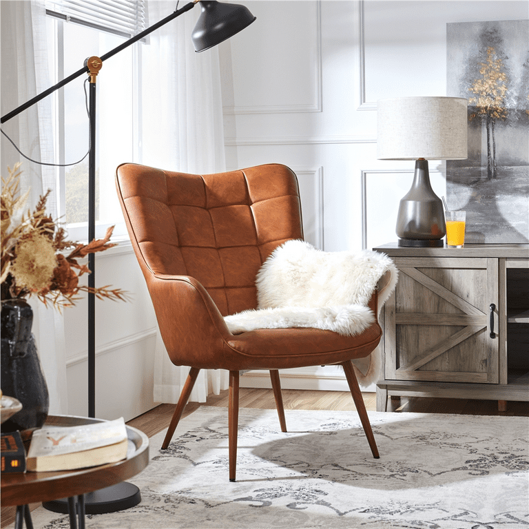 An application scenario or product detail of leather and fabric chair - Image 4