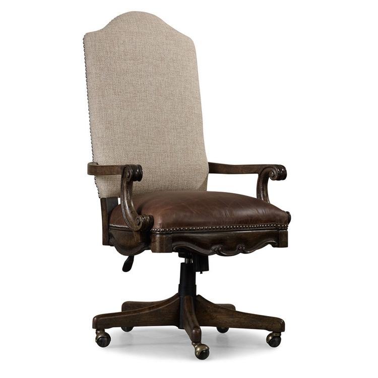 An application scenario or product detail of leather and fabric chair - Image 9