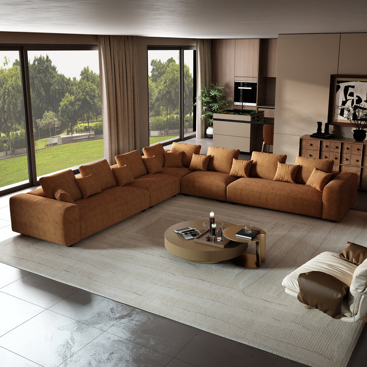 An application scenario or product detail of leather and fabric sectional - Image 6