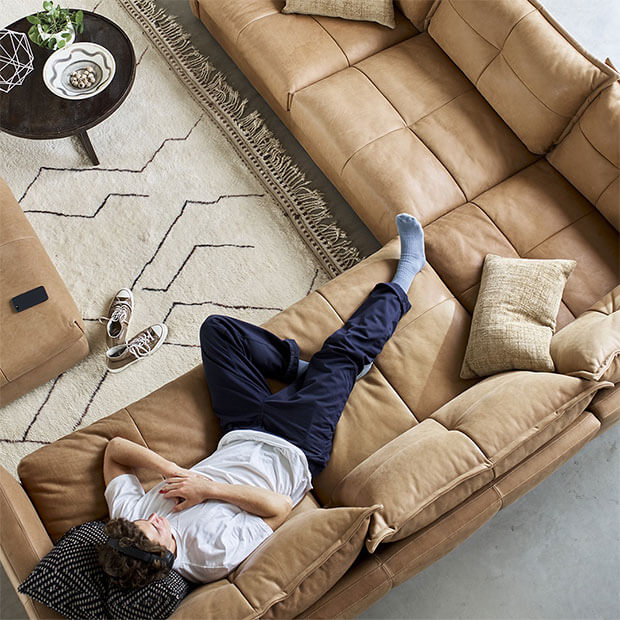 An application scenario or product detail of leather and fabric sectional - Image 7
