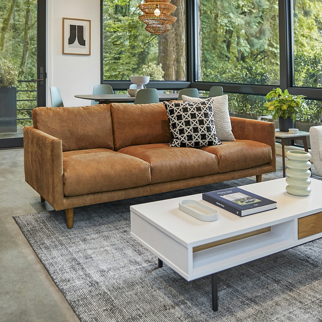 An application scenario or product detail of leather and fabric sofa - Image 11