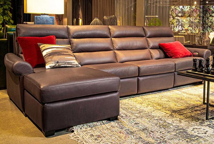 An application scenario or product detail of leather and fabric sofa - Image 17