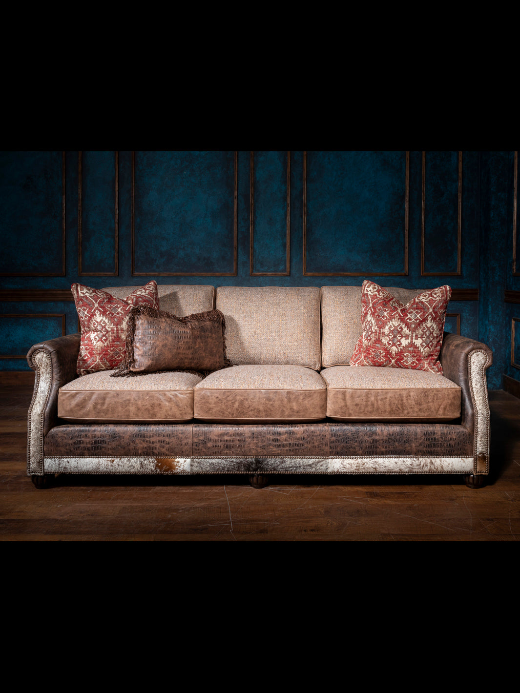 An application scenario or product detail of leather and fabric sofa combinations - Image 11
