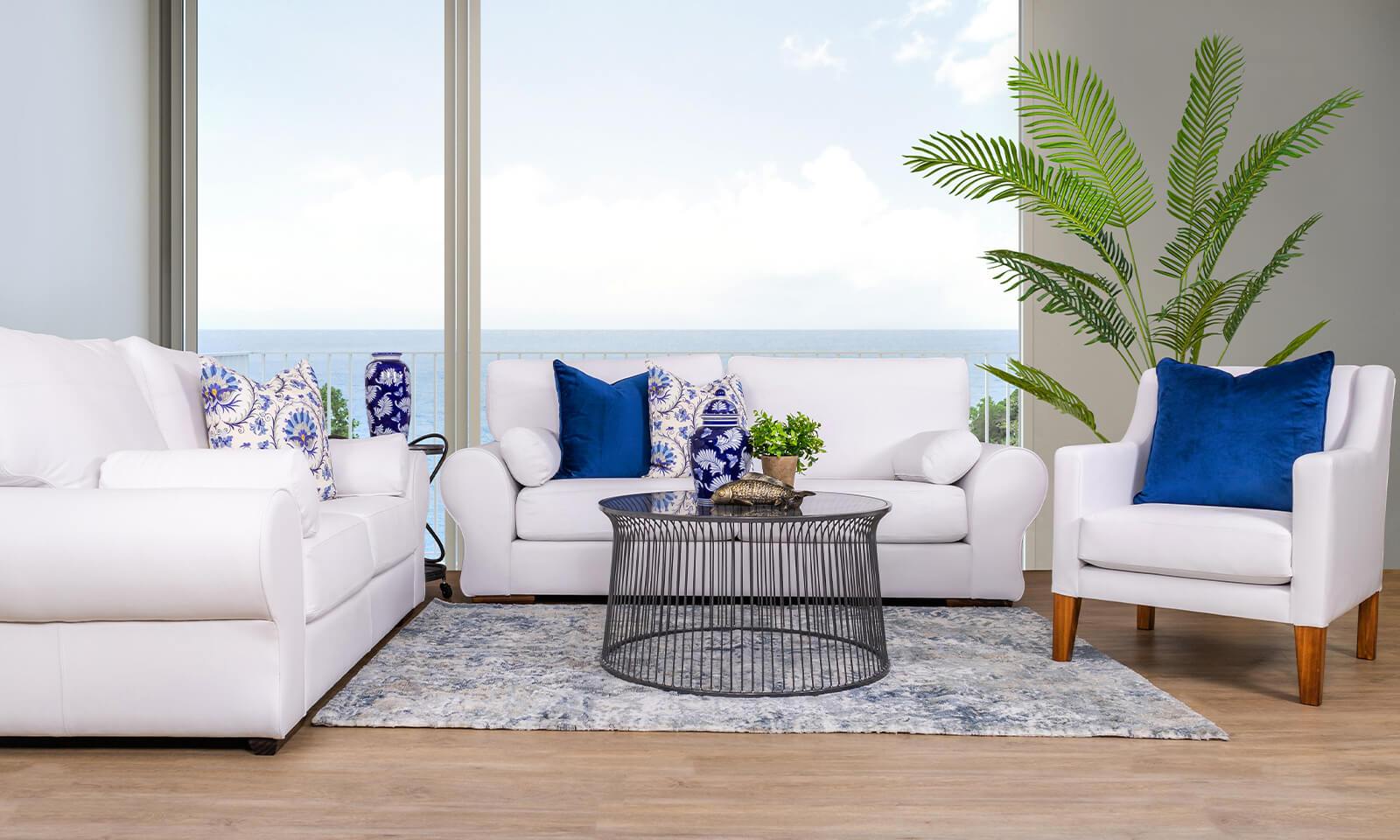 An application scenario or product detail of leather and fabric sofa combinations - Image 20