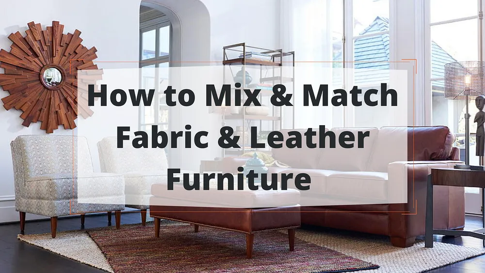 An application scenario or product detail of leather and fabric sofa mix - Image 3